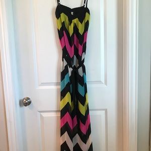 Black & Colorful Maxi Dress
